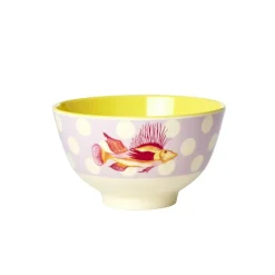 Rice A/S Melamin Und Bambus>Melamine Bowl with Fish Lavender Print - Small