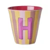 Rice A/S Melamin Und Bambus>Melamine Cup H Stripes Medium 250ml