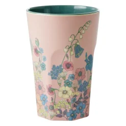 Rice A/S Melamin Und Bambus>Melamine Cup with Flower Collage Print - Soft Pink