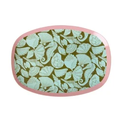 Rice A/S Melamin Und Bambus>Melamine Rectangular Plate with Seashell Print- Sm