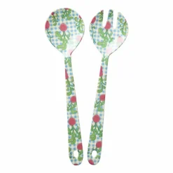 Rice A/S Melamin Und Bambus>Melamine Salad Spoon and Fork with Radish Print Sa