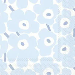 IHR Servietten Und Serviettenringe|Servietten>MINI UNIKKO Light Blue Cocktail-Servietten C 55274
