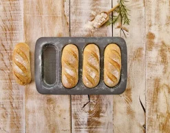 Birkmann Backformen>Mini-Baguetteblech, Mit Laib und Seele, 4 Stück mi