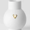 Räder Vasen>Mini-Kugelvase Herz Gold D.6,7cm H.9cm