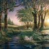 Schmidt Spiele Erwachsenenpuzzle>Morgenzauber am Teich - Puzzle 1000 Teile