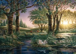 Schmidt Spiele Erwachsenenpuzzle>Morgenzauber am Teich - Puzzle 1000 Teile