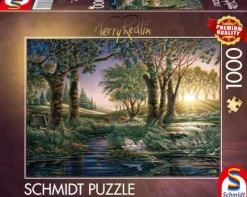 Schmidt Spiele Erwachsenenpuzzle>Morgenzauber am Teich - Puzzle 1000 Teile