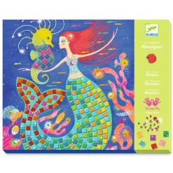 Djeco Basteln>Mosaik Glitzer Der Gesang der Meerjungfrauen