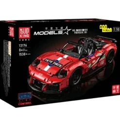 Mould King® Klemm- Und Magnetbaukästen>13176 NO. 911 Supercar inklusive RC/Fe