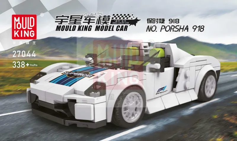 Mould King® Klemm- Und Magnetbaukästen>27044 Porsha 918 Sportwagen inkl. Show