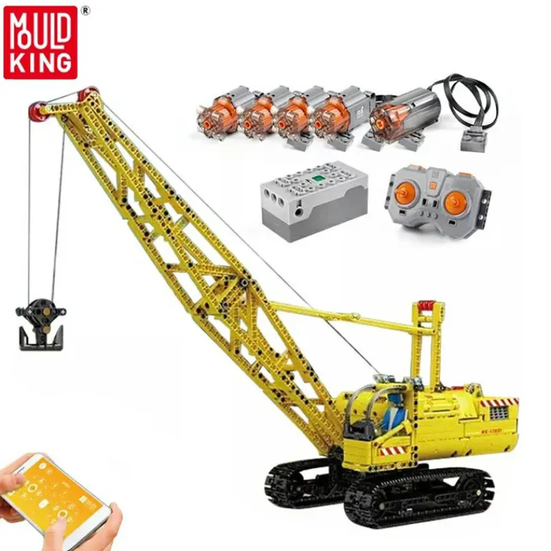 Mould King® Klemm- Und Magnetbaukästen>17001 Raupenkran inkl. RC/Fernsteuerun