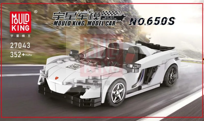 Mould King® Klemm- Und Magnetbaukästen>27043 650S Sportwagen inkl. Showcase