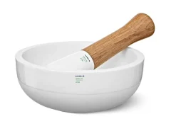 KPM Weiß>Mörser und Stößel No.2.4 LAB Weiss/Eiche