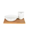 KPM Weiß>Müsli-Set 3 teilig LAB Weiss/Eiche