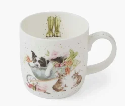 Portmeirion Henkelbecher>Mug 0,31L Sleeping on the Job Hund in Schubkarre