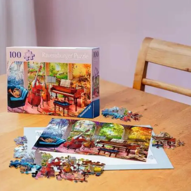 Ravensburger Kinderpuzzle>Musikalische Jahreszeiten - Puzzle 100 XL Teile