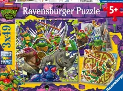 Ravensburger Kinderpuzzle>Ninja Turtles - Puzzle 3 X 49 Teile