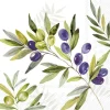 IHR Servietten Und Serviettenringe|Servietten>OLIVE BRANCHES Light Grey Cocktail-Servietten C104
