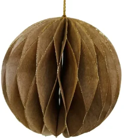 Shishi AS Baumschmuck Und Zubehör>Papierkugel braun, faltbar mit Magnet 10cm
