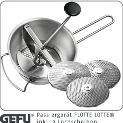Gefu Schälen Und Zerkleinern>Passiergerät Flotte Lotte Inkl. 3 Passierscheiben
