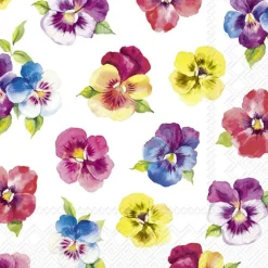 IHR Servietten Und Serviettenringe|Servietten>PEPPY PANSIES Lunch-Servietten L1033400