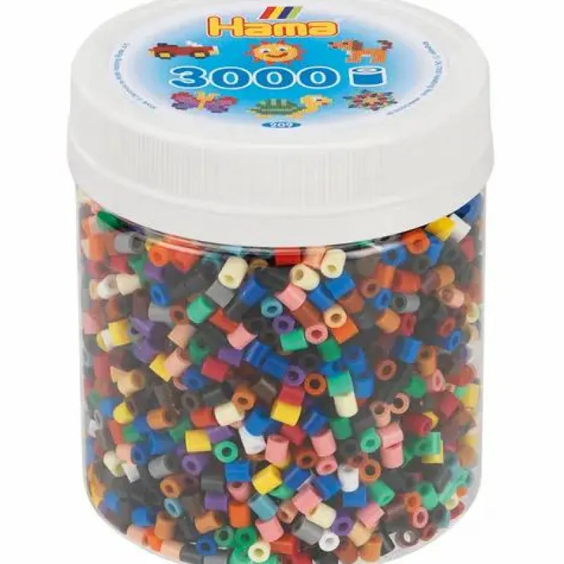Dan Import-HAMA® Basteln>Perlen Dose Vollton 3000 Stück