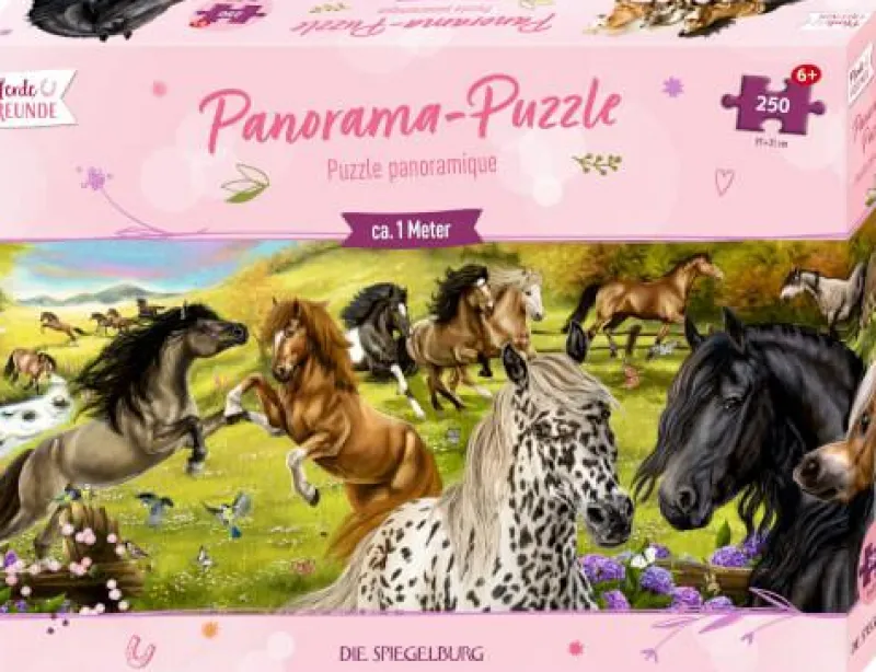 COPPENRATH SPG Kinderpuzzle>Pferdefreunde - Panorama-Puzzle 250 Teile