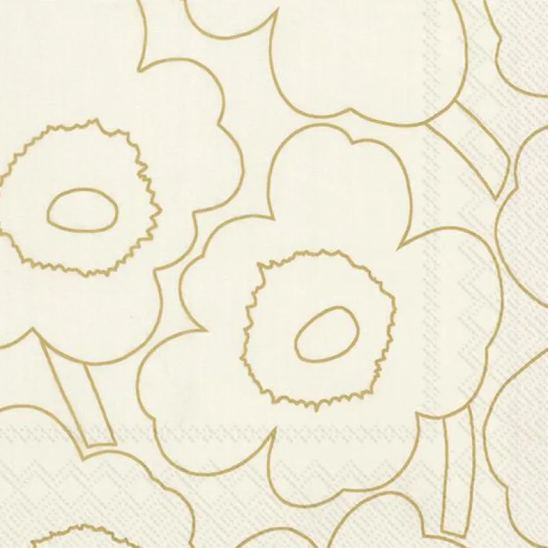 IHR Servietten|Servietten Und Serviettenringe>PIIRTO UNIKKO Gold Lunch-Servietten L1049009