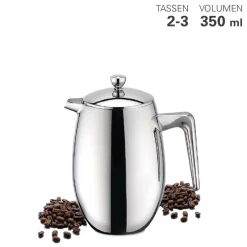 Weis & Cie. GmbH Kaffeezubehör>Pressfilterkanne Edelstahl 350ml