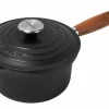 Le Creuset Töpfe Guss Und Silagan>Profitopf mit Holzgriff 18 cm Schwarz