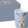 IHR Henkelbecher>RABBIT BUSTER Blue Porzellanbecher