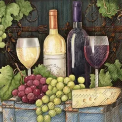 IHR Servietten|Servietten Und Serviettenringe>RED AND WHITE WINE Lunch-Servietten L 999300