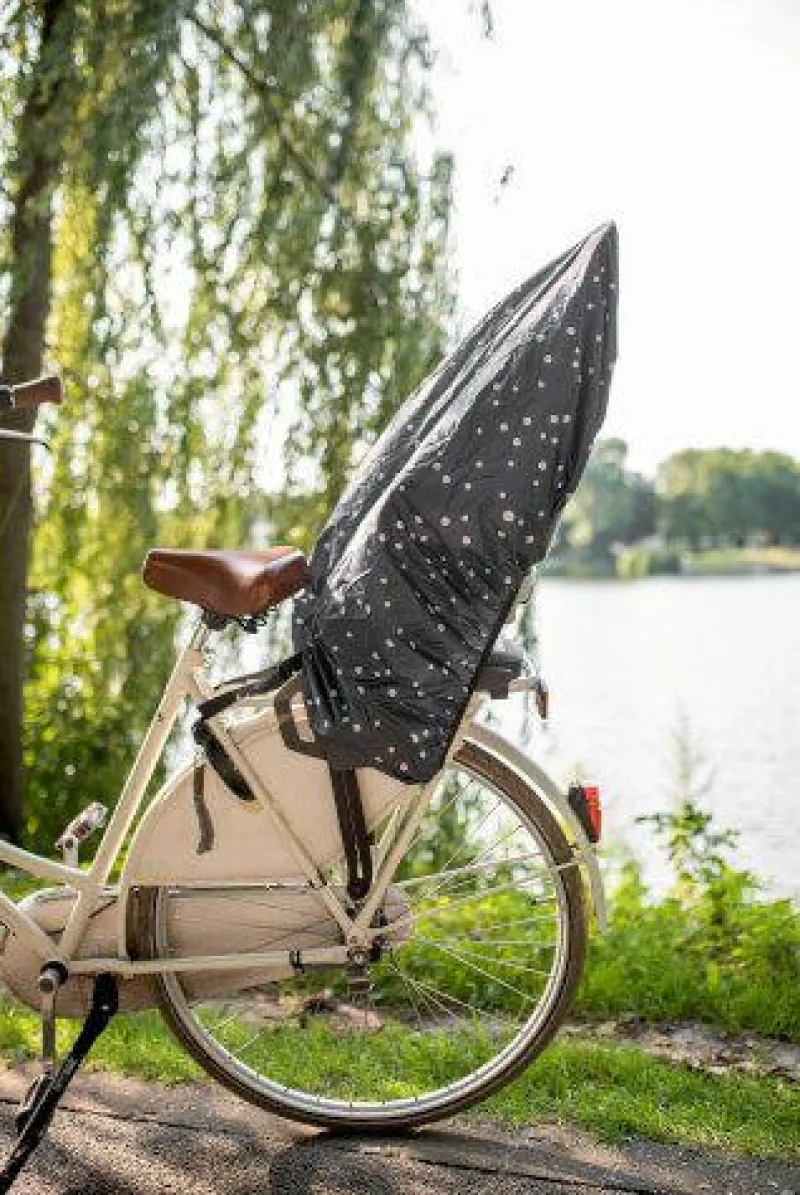 COPPENRATH SPG Fahrradzubehör>Regenschutz für Fahrrad Kindersitz grau getupft