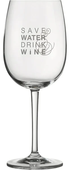 Räder Wein>Rotweinglas „Save water drink wine"