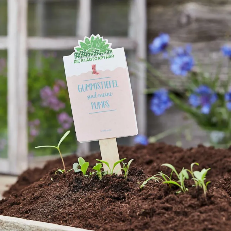 Die Stadtgärtner Geschenkideen>Saatgrüße- Gummistiefel sind meine Pumps