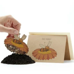 Die Stadtgärtner Geschenkideen>Saatsteckerkarte - Bee happy