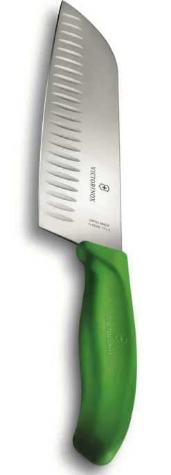 Victorinox China- Und Japanmesser>Santokumesser 17cm grün Kullenschliff