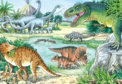 Ravensburger Kinderpuzzle>Saurier und ihre Lebensräume - Puzzle 2x24 Teile