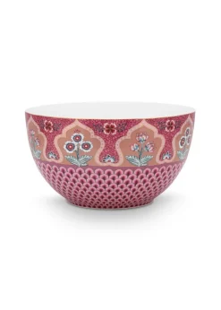 Pip Studio Farbe>Schale „Flower Festival", dunkelpink, Ø:18cm