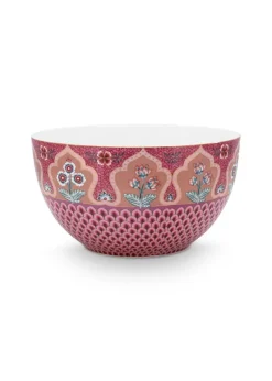 Pip Studio Farbe>Schale „Flower Festival", dunkelpink, Ø:18cm