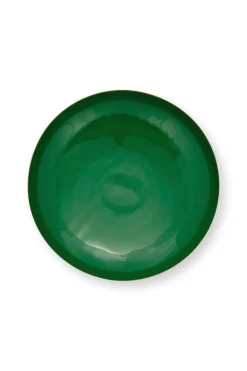 Pip Studio Farbe>Schale niedrig, Metall, dunkegrün, 12.50x35cm
