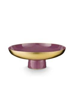 Pip Studio Farbe>Schale niedrig, Metall,lila, 12.50x35cm