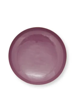 Pip Studio Farbe>Schale niedrig, Metall,lila, 12.50x35cm