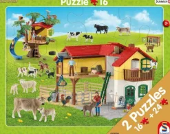 Schmidt Spiele Kleinkindpuzzle|Spielen>Schleich - Rahmenpuzzle 16T/24Teile