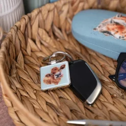 Wrendale Desings Ltd Schlüssselkasten Und Schlüsselanhänger>Schlüsselanhänger Moo (Kuh)