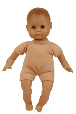 Schildkröt-Puppen Spielpuppen>Schlummerle Gr. 32, Malhaar , Latzhose mit Apfelmo