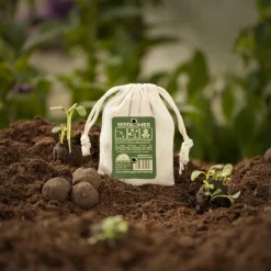 Die Stadtgärtner Geschenkideen>Schmetterlingswiese Samenbombe Jutebeutel