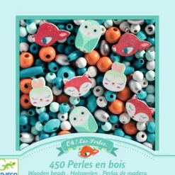 Djeco Basteln>Schmuck basten: 450 Holzperlen Kleine Tiere