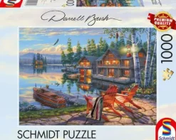 Schmidt Spiele Erwachsenenpuzzle>Seeufer am Loon Lake, New York - Puzzle 1000 Teile