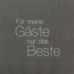 Räder Servietten|Servietten Und Serviettenringe>Serviette „Für meine Gäste nur das Beste", 33X33